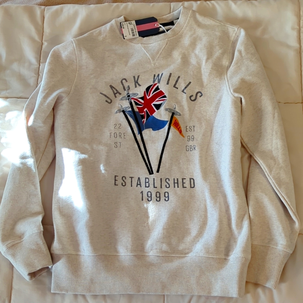 Jack wills elesborough crew sweater men's small NWT
